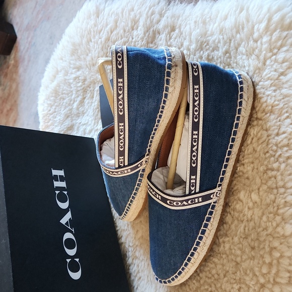Adorable NWT IOB Coach Corrie Denim Espadrilles Slip-ons 💙 - Picture 10 of 16